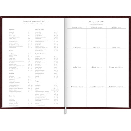 Foto ilustrativa Agenda Executiva Costurada Diária 13,4 x 19,2 cm Torino Cores 2026