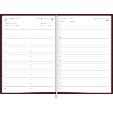 Foto ilustrativa Agenda Executiva Costurada Diária 13,4 x 19,2 cm Torino Cores 2026