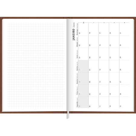 Foto ilustrativa Agenda Executiva Costurada Diária 13,4 x 19,2 cm Torino Cores 2027