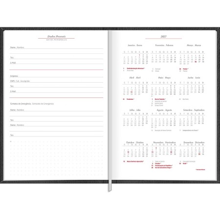Foto ilustrativa Agenda Executiva Costurada Diária 14,5 x 20,5 cm  2027