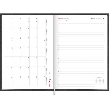Foto ilustrativa Agenda Executiva Costurada Diária 14,5 x 20,5 cm  2027
