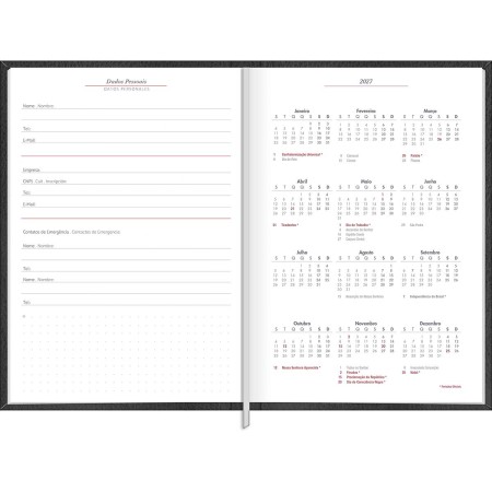 Foto ilustrativa Agenda Executiva Costurada Diária 14,5 x 20,5 cm Advogado 2027