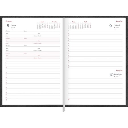 Foto ilustrativa Agenda Executiva Costurada Diária 14,5 x 20,5 cm Advogado 2027