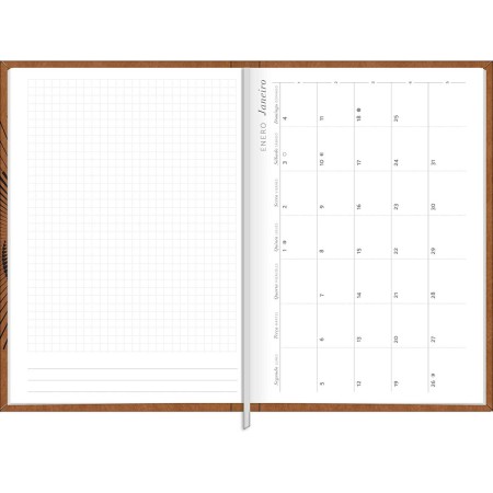 Foto ilustrativa Agenda Executiva Costurada Diária 14,5 x 20,5 cm Prátika Cores 2026