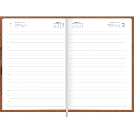 Foto ilustrativa Agenda Executiva Costurada Diária 14,5 x 20,5 cm Prátika Cores 2026