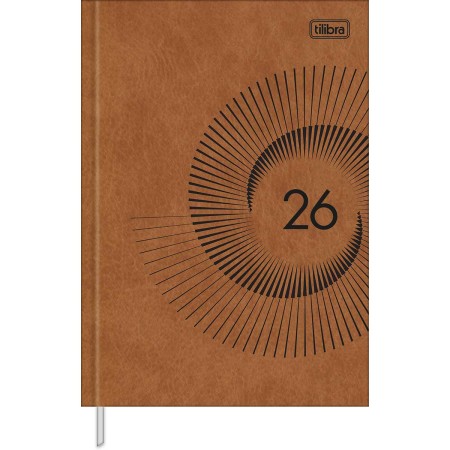 Foto ilustrativa Agenda Executiva Costurada Diária 14,5 x 20,5 cm Prátika Cores 2026