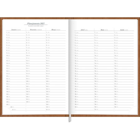 Foto ilustrativa Agenda Executiva Costurada Diária 14,5 x 20,5 cm Prátika Cores 2027