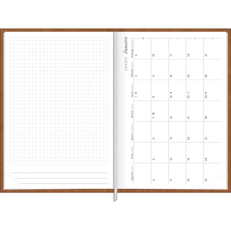 Foto ilustrativa Agenda Executiva Costurada Diária 14,5 x 20,5 cm Prátika Cores 2027