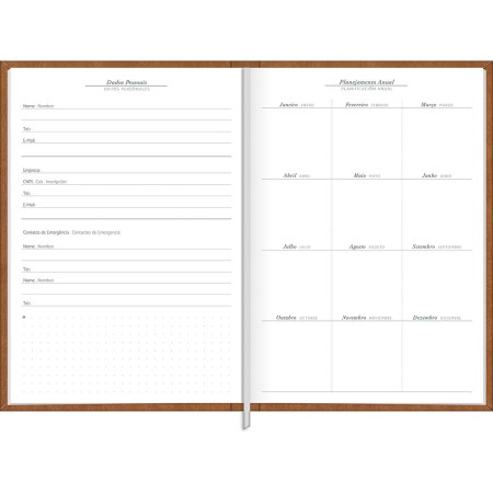 Foto ilustrativa Agenda Executiva Costurada Diária 14,5 x 20,5 cm Prátika Permanente