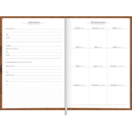 Foto ilustrativa Agenda Executiva Costurada Diária 14,5 x 20,5 cm Prátika Permanente