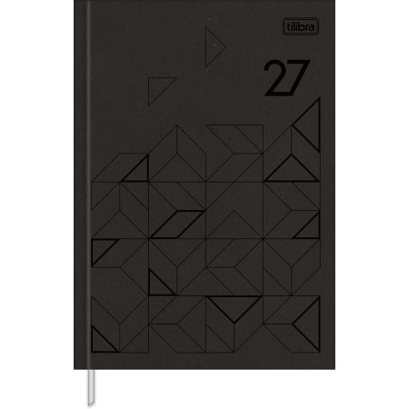 Foto ilustrativa Agenda Executiva Costurada Diária 14,5 x 20,5 cm Prátika Preta 2026