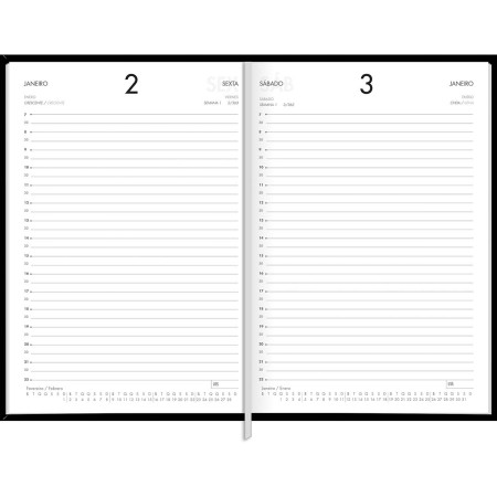 Foto ilustrativa Agenda Executiva Costurada Diária 15,9 x 23,3 cm Napoli 2026