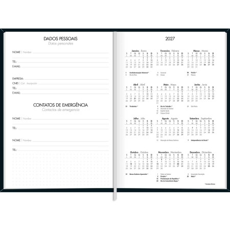 Foto ilustrativa Agenda Executiva Costurada Diária 15,9 x 23,3 cm Napoli 2027