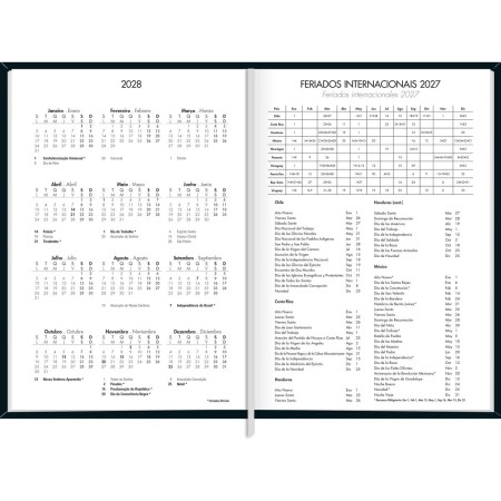 Foto ilustrativa Agenda Executiva Costurada Diária 15,9 x 23,3 cm Napoli 2027