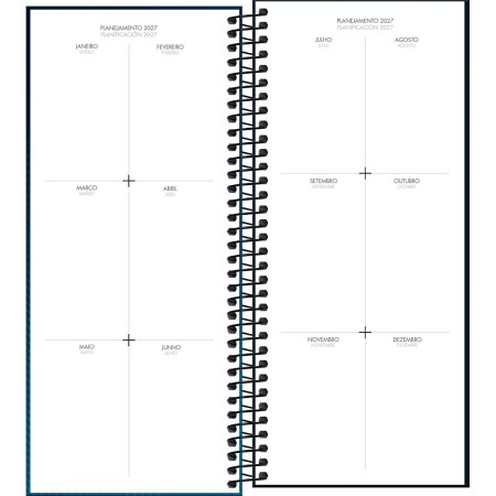 Foto ilustrativa Agenda Executiva Espiral Diária 11,9 x 27,5 cm Comercial Ideale 2027