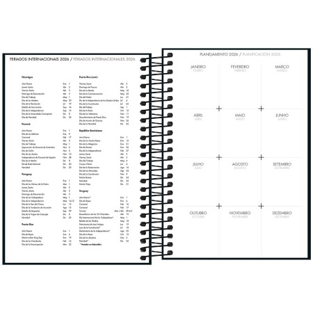 Foto ilustrativa Agenda Executiva Espiral Diária 12,9 x 18,7 cm Napoli 2026