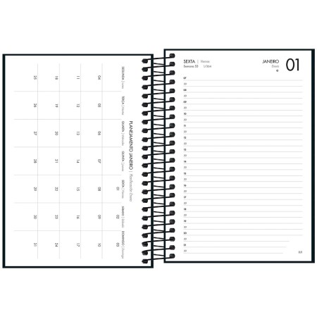 Foto ilustrativa Agenda Executiva Espiral Diária 12,9 x 18,7 cm Napoli 2027