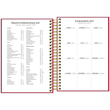 Foto ilustrativa Agenda Executiva Espiral Diária 12,9 x 18,7 cm Napoli Cores 2027