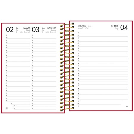 Foto ilustrativa Agenda Executiva Espiral Diária 12,9 x 18,7 cm Napoli Cores 2027