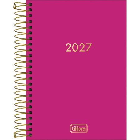 Foto ilustrativa Agenda Executiva Espiral Diária 12,9 x 18,7 cm Napoli Feminina 2027