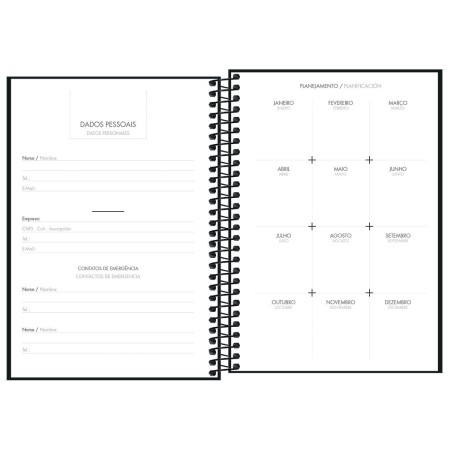 Foto ilustrativa Agenda Executiva Espiral Diária 12,9 x 18,7 cm Napoli Permanente