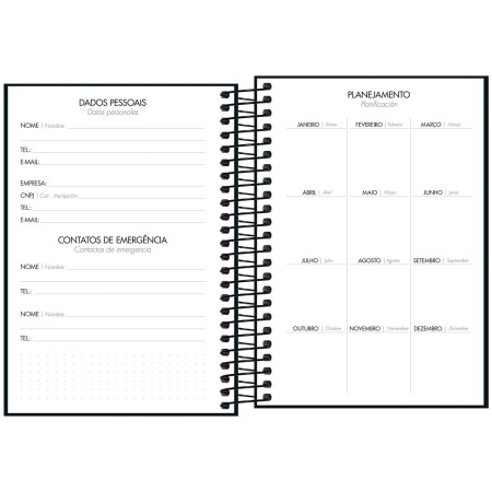 Foto ilustrativa Agenda Executiva Espiral Diária 12,9 x 18,7 cm Napoli Permanente