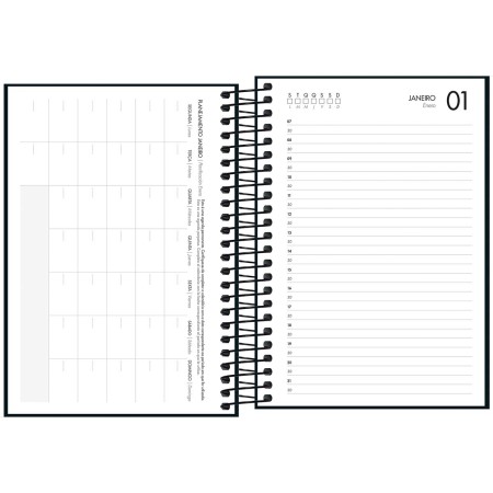 Foto ilustrativa Agenda Executiva Espiral Diária 12,9 x 18,7 cm Napoli Permanente