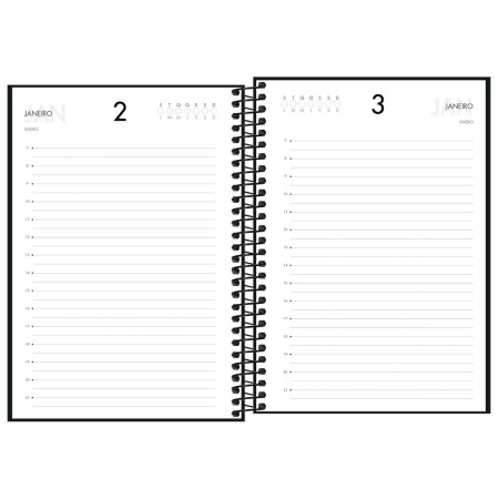 Foto ilustrativa Agenda Executiva Espiral Diária 12,9 x 18,7 cm Napoli Permanente