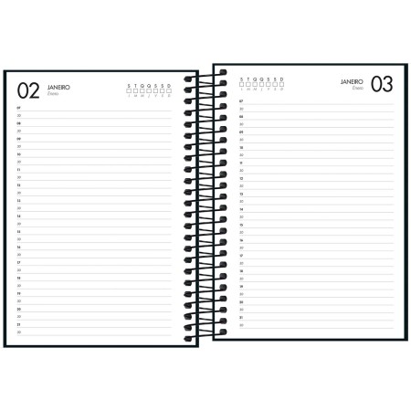Foto ilustrativa Agenda Executiva Espiral Diária 12,9 x 18,7 cm Napoli Permanente