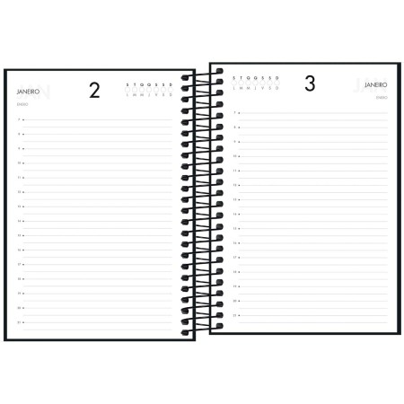 Foto ilustrativa Agenda Executiva Espiral Diária 12,9 x 18,7 cm Napoli Permanente