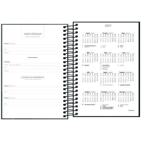 Foto ilustrativa Agenda Executiva Espiral Diária 12,9 x 18,7 cm Spot 2027