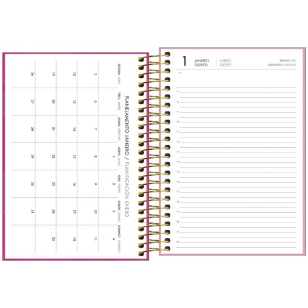 Foto ilustrativa Agenda Executiva Espiral Diária 129 x 187 cm Spot Feminina 2026