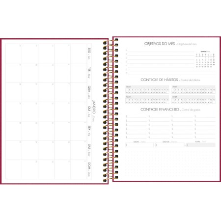 Foto ilustrativa Agenda Executiva Espiral Diária 17,7 x 24 cm Lume 2026