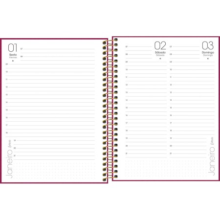 Foto ilustrativa Agenda Executiva Espiral Diária 17,7 x 24 cm Lume 2027