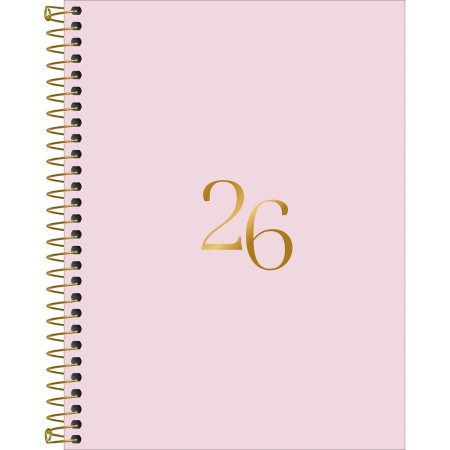 Foto ilustrativa Agenda Executiva Espiral Diária 17,7 x 24 cm Vanilla 2026