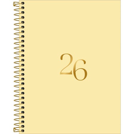 Foto ilustrativa Agenda Executiva Espiral Diária 17,7 x 24 cm Vanilla 2026
