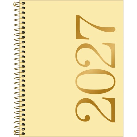 Foto ilustrativa Agenda Executiva Espiral Diária 17,7 x 24 cm Vanilla 2027