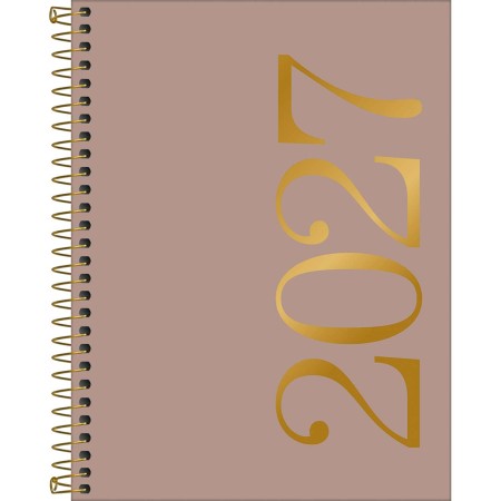 Foto ilustrativa Agenda Executiva Espiral Diária 17,7 x 24 cm Vanilla 2027