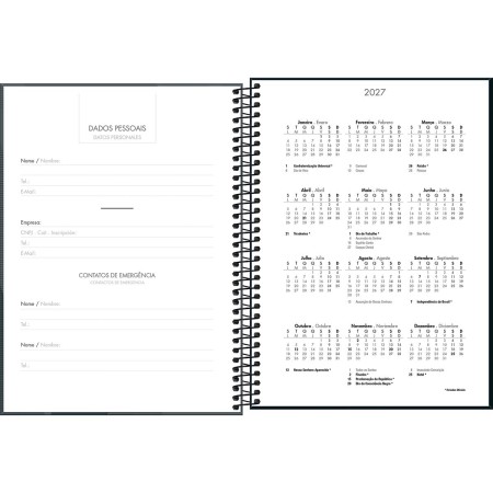 Foto ilustrativa Agenda Executiva Espiral Diária 20 x 27,5 cm Spot 2027