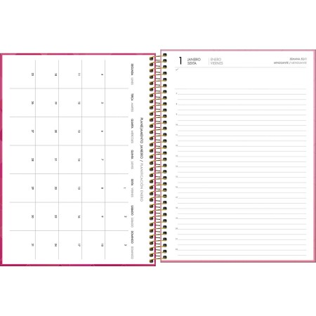 Foto ilustrativa Agenda Executiva Espiral Diária 20 x 27,5 cm Spot Feminina 2027