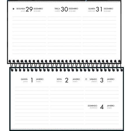 Foto ilustrativa Agenda Executiva Espiral Semanal 16,7 x 8,9 cm Spot 2026