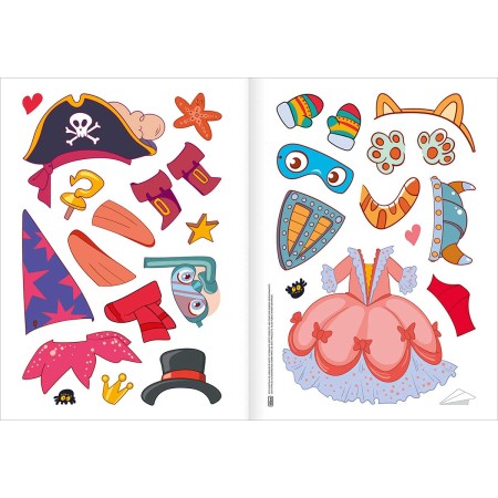 Foto ilustrativa Álbum Atividades Vestir & Brincar Fantasias 8 Folhas