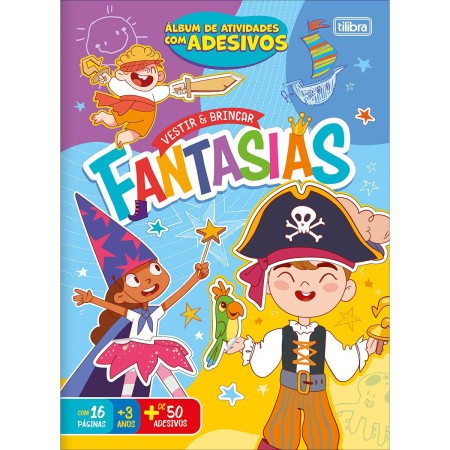 Foto ilustrativa Álbum Atividades Vestir & Brincar Fantasias 8 Folhas