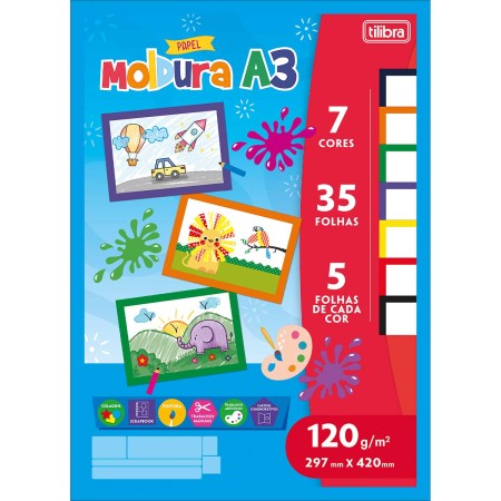 Foto ilustrativa Álbum Colado Moldura A3 35 Folhas