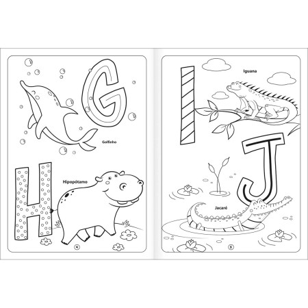Foto ilustrativa Álbum Colorir Alfabichos Aprender, Brincar e Colorir 8 Folhas