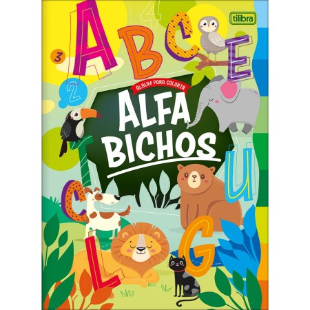 Foto ilustrativa Álbum Colorir Alfabichos Aprender, Brincar e Colorir 8 Folhas
