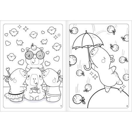 Foto ilustrativa Album Colorir Capyclub 8 Folhas