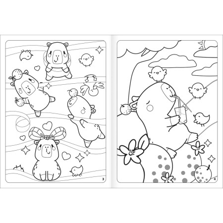 Foto ilustrativa Album Colorir Capyclub 8 Folhas