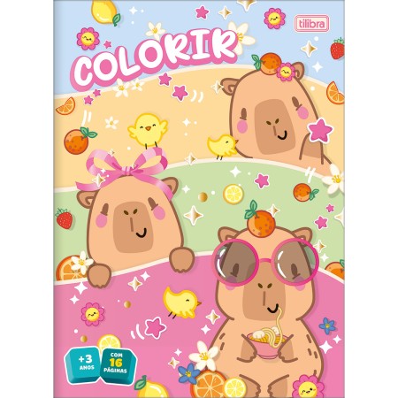 Foto ilustrativa Album Colorir Capyclub 8 Folhas