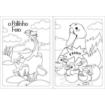 Foto ilustrativa Álbum Colorir Era Uma Vez Aprender, Brincar e Colorir 8 Folhas